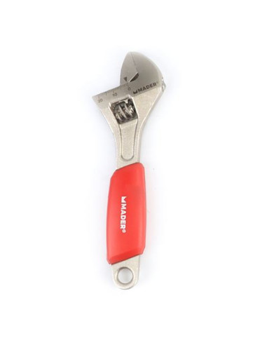 LLAVE INGLESA 6- 150MM MANGO RECUBIERTO ROJO MADER