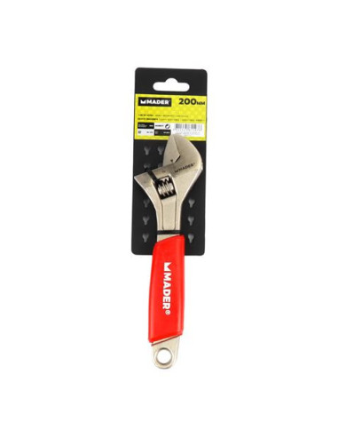 LLAVE INGLESA 8- 200MM MANGO RECUBIERTO ROJO MADER
