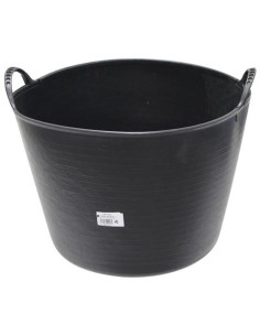 CUBETA REDONDA FLEXIBLE 39 LITROS NEGRO MADER