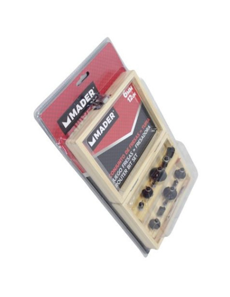 JUEGO 12 PCS FRESAS 6MM PARA MADERA MADER
