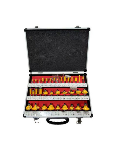 JUEGO 35 PCS FRESAS 6MM PARA MADERA BLIM