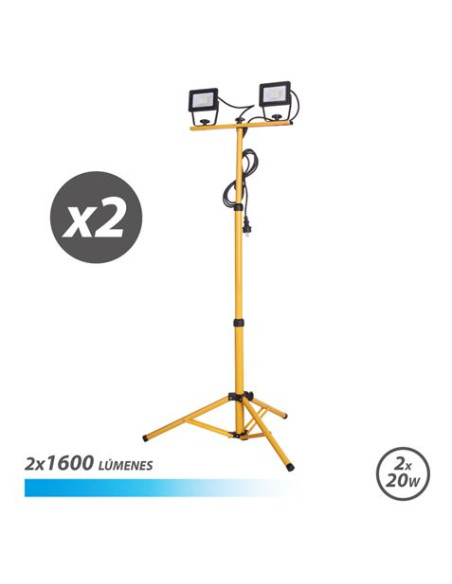 FOCO LED TRIPODE 2 X 20W 6500K ELBAT