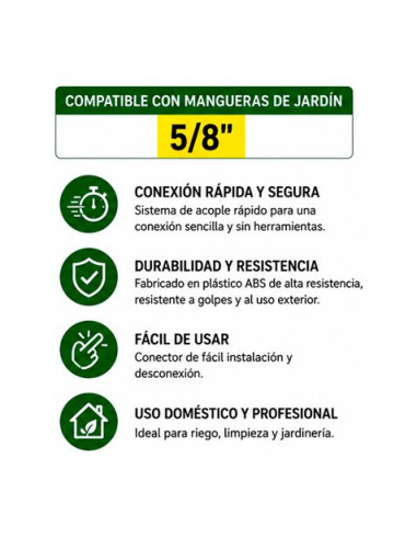 CONECTOR RAPIDO PARA MANGUERA 5/8\" SUNGARDEN