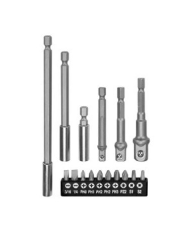 JUEGO 16 PCS ADAPTADORES + EXTENSIONES MADER