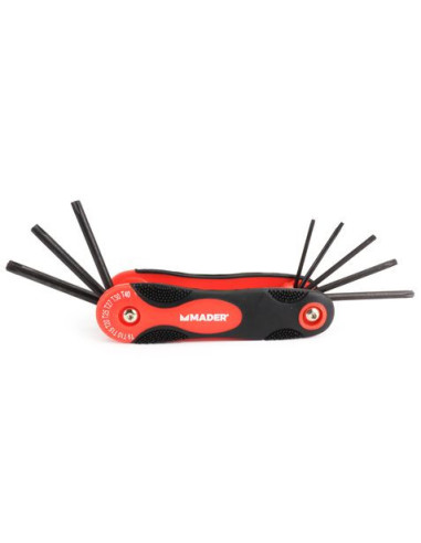 JUEGO 8 LLAVES TORX CON ORIFICIO MADER