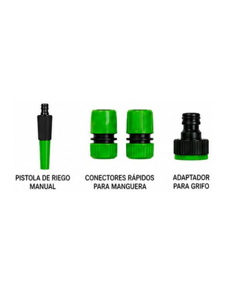 SET 4PCS BOQUILLA DE RIEGO + ADAPTADORES PARA MANGUERA 3/4\" SUNGARDEN