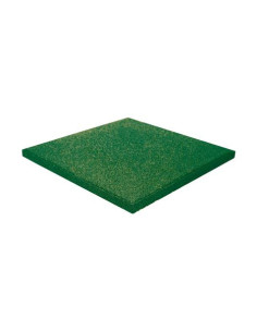 BALDOSA DE CAUCHO ANTITRAUMA 400X400X25MM COLOR VERDE ARTPLAST