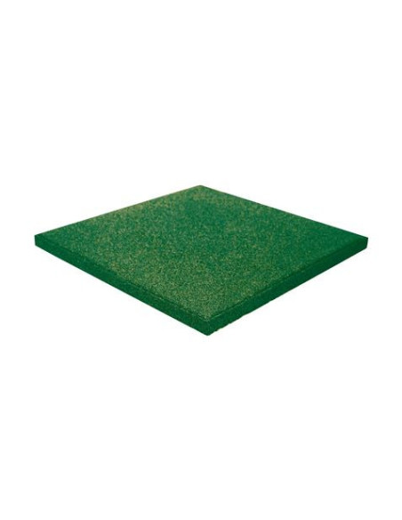 BALDOSA DE CAUCHO ANTITRAUMA 400X400X25MM COLOR VERDE ARTPLAST