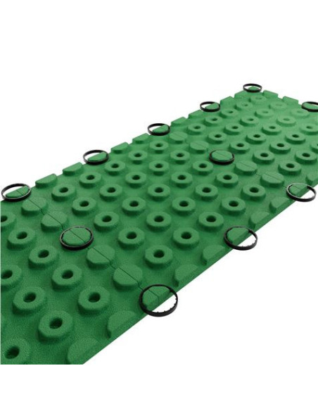 BALDOSA DE CAUCHO ANTITRAUMA 400X400X25MM COLOR VERDE ARTPLAST