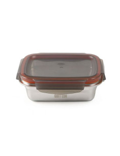 TUPPER RECTANGULAR ACERO INOXIDABLE 2.6 LITRO APTO MICROONDAS QUTTIN