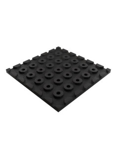 BALDOSA DE CAUCHO ANTITRAUMA 400X400X25MM NEGRA ARTPLAST 2