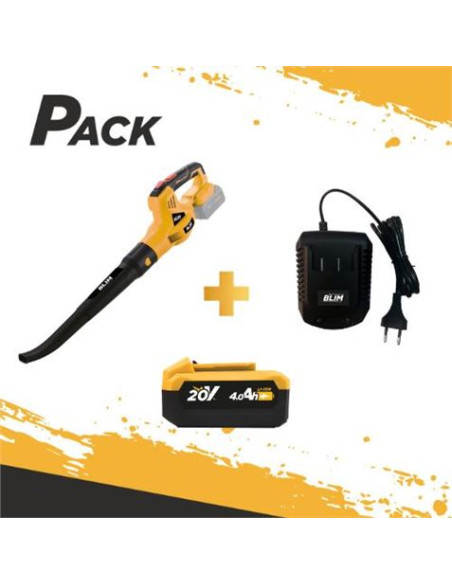 SOPLADOR S/CARBONES 20V + BATERIA 4AH + CARGADOR BLIM
