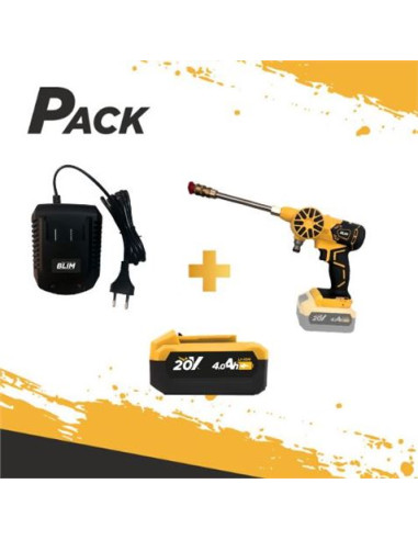 HIDROLIMPIADORA S/CARBONES 20V + BATERIA 4AH + CARGADOR BLIM