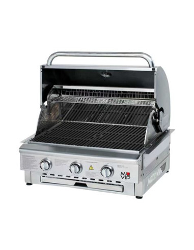 BARBACOA DE GAS INOX PRO 3 FUEGOS SOBREMESA MUVIP