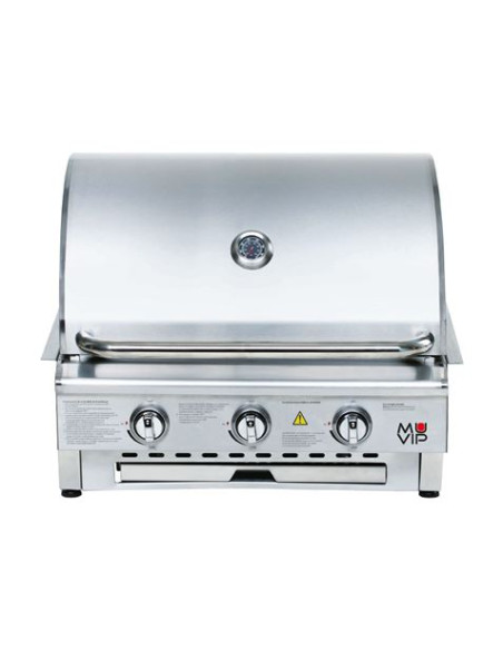 BARBACOA DE GAS INOX PRO 3 FUEGOS SOBREMESA MUVIP