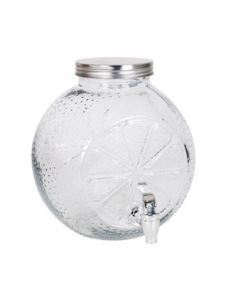 TARRO VIDRIO DISPENSADOR CON GRIFO 5 LITROS LA MEDITERRANEA