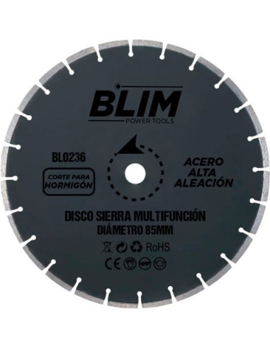 DISCO CORTE HORMIGON PARA SIERRAS MULTIFUNCION 85MM. BLIM