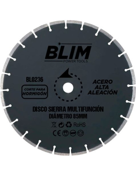 DISCO CORTE HORMIGON PARA SIERRAS MULTIFUNCION 85MM. BLIM