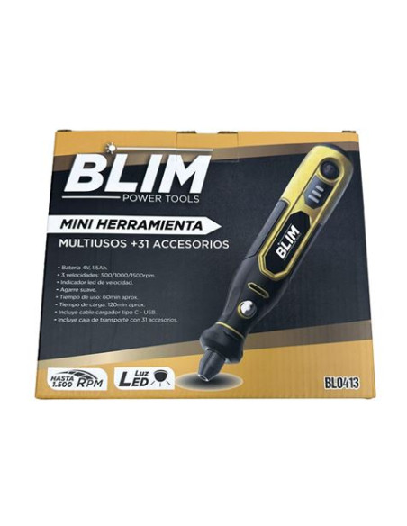 MINI HERRAMIENTA MULTIUSOS BATERÍA 4V + 31 ACCESORIOS BLIM