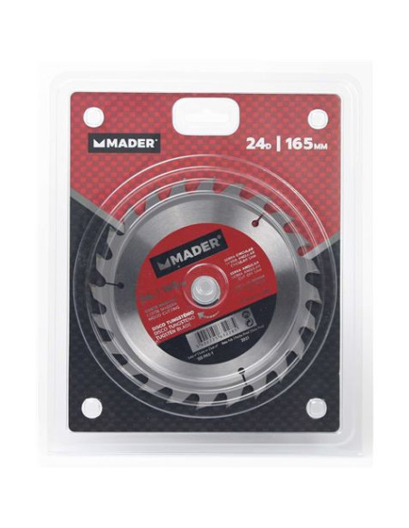 DISCOS CORTE MADERA PARA SIERRAS 165MM 24D MADER