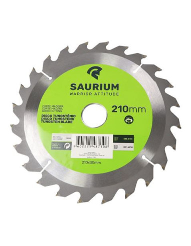 PACK 3 DISCOS CORTE MADERA PARA SIERRAS 210MM. SAURIUM