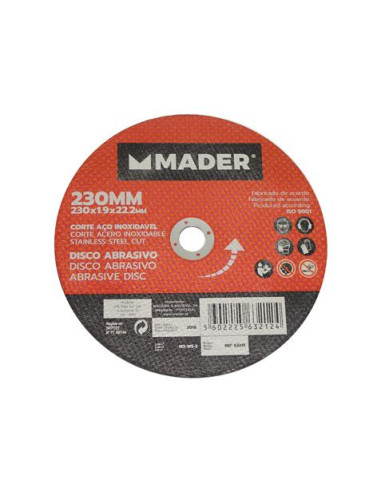 DISCO ABRASIVO INOX CORTE 230 MM MADER