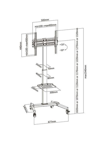 SOPORTE DE SUELO TV 32 - 55 CROMAD
