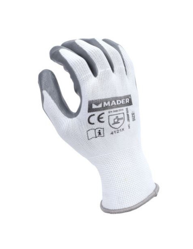 GUANTES DE PROTECCION POLIESTER + NITRILO XL MADER