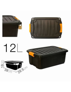 CAJA DE ALMACENAJE 39X29.5X18CM NEGRA PARABOX