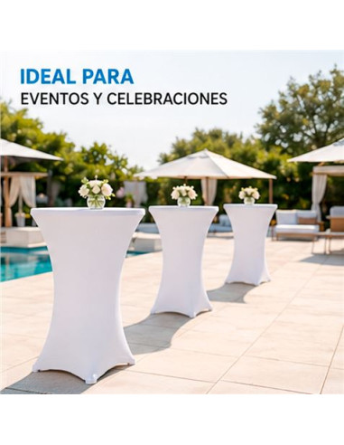 FUNDA PARA MESA DE COCTEL 110X80 BLANCA SUNGARDEN