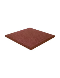 BALDOSA DE CAUCHO ANTITRAUMA 400X400X25MM COLOR LADRILLO ROJO ARTPLAST
