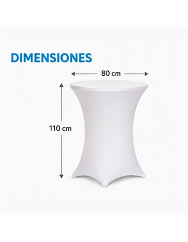 FUNDA PARA MESA DE COCTEL 110X80 BLANCA SUNGARDEN