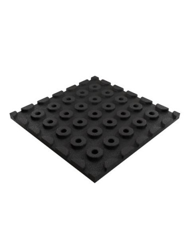 BALDOSA DE CAUCHO ANTITRAUMA 400X400X25MM NEGRA ARTPLAST