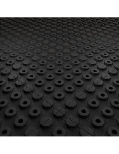 BALDOSA DE CAUCHO ANTITRAUMA 400X400X25MM NEGRA ARTPLAST