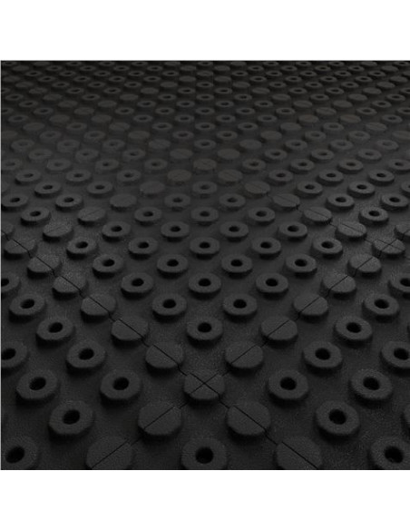 BALDOSA DE CAUCHO ANTITRAUMA 400X400X25MM NEGRA ARTPLAST