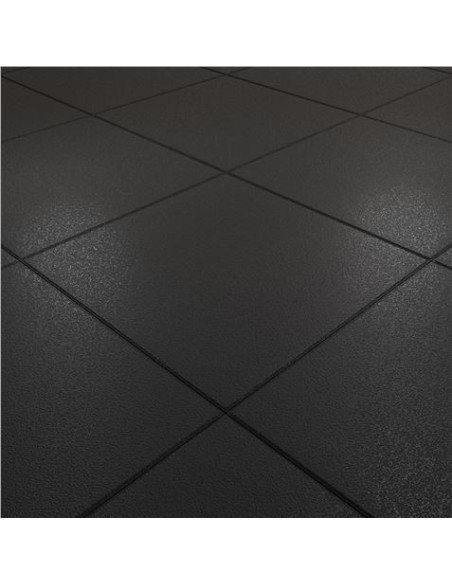 BALDOSA DE CAUCHO ANTITRAUMA 400X400X25MM NEGRA ARTPLAST