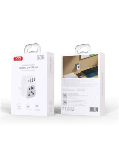ADAPTADOR DE VIAJE UNIVERSAL + USB X4 WL26 XO 2