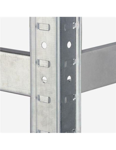ESTANTERIA METÁLICA ESQUINERA GALVANIZADA 5 BALDAS 180X90X40X90CM BLIM