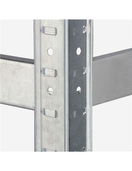 ESTANTERIA METÁLICA ESQUINERA GALVANIZADA 5 BALDAS 180X90X40X90CM BLIM