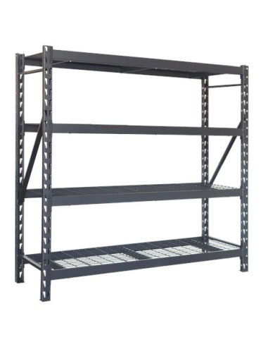 ESTANTERIA METÁLICA INDUSTRIAL NEGRA 4 BALDAS 195X183X61CM BLIM