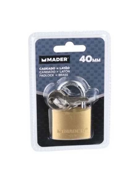 CANDADO LATON, 40 MM MADER