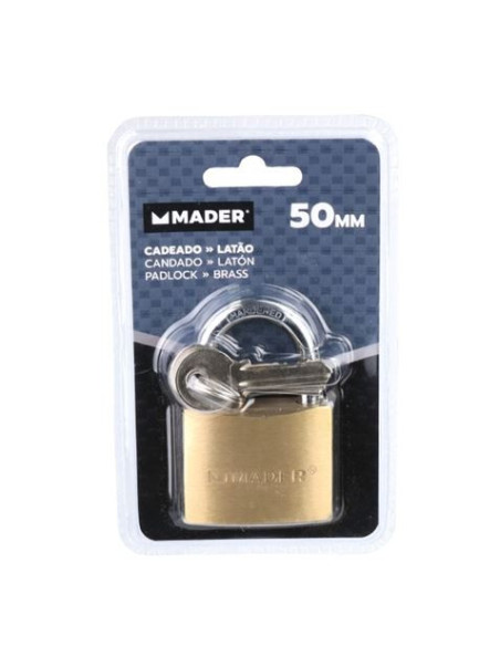 CANDADO LATON, 50 MM MADER
