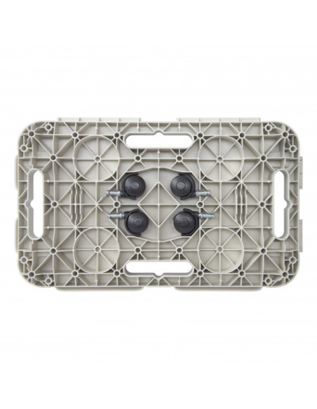 PLATAFORMA RECTANGULAR CON RUEDAS 480X290X38MM ARTPLAST