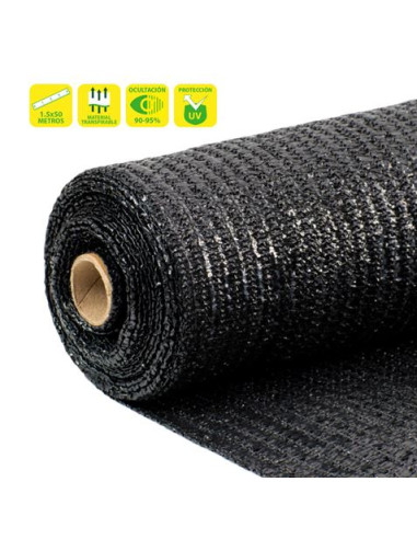 MALLA DE SOMBREO NEGRA 1.5X50 METROS SUNGARDEN
