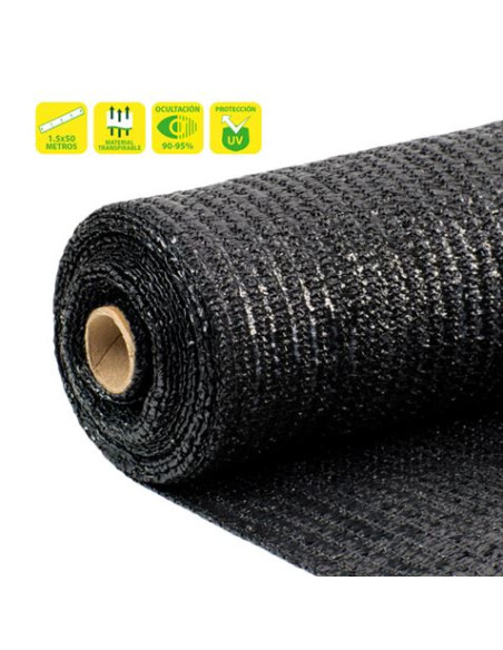 MALLA DE SOMBREO NEGRA 1.5X50 METROS SUNGARDEN
