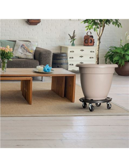 PLATAFORMA REDONDA GRANDE CON RUEDAS 400X400X40MM ARTPLAST