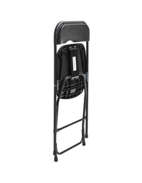 SILLA RESINA PLEGABLE 80X50X45CM NEGRA SUNGARDEN