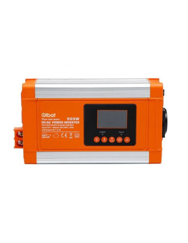CONVERTIDOR DE CORRIENTE ONDA PURA CON PANTALLA LCD 500W ELBAT