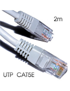 CABLE DE RED UTP CAT 5E 5M GRIS CLARO CROMAD
