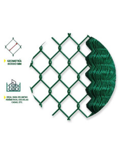 MALLA DE VALLADO PLASTIFICADA 60X60X2.9MM 1X25 METROS SUNGARDEN 2